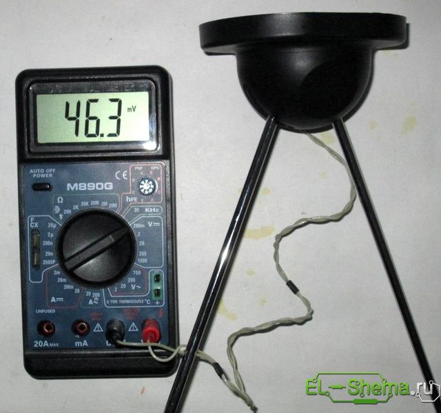 Индикатор мощности радиоволн - простейшая схема