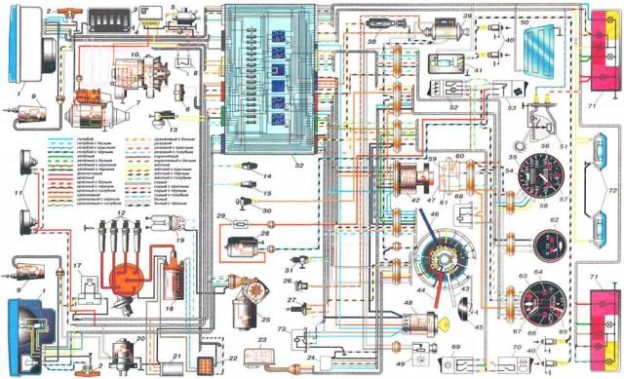 Ваз 21043 электрическая схема