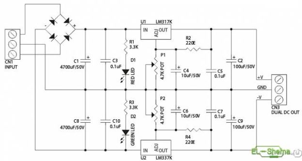 ДВУХКАНАЛЬНЫЙ БЛОК ПИТАНИЯ