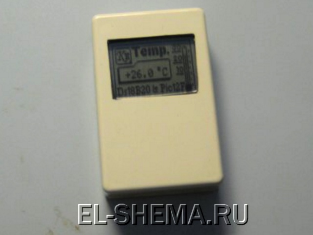 термометра на микроконтроллере PIC12F629 и дисплее от Nokia 3310