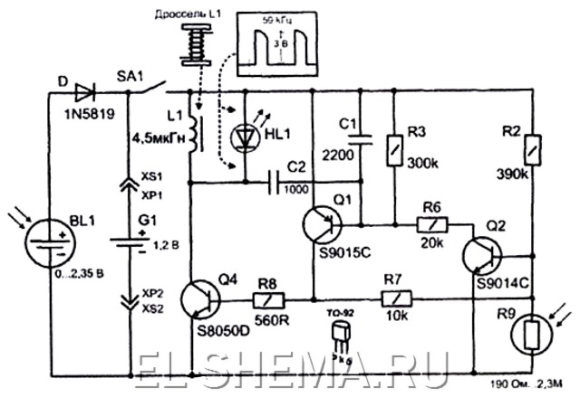 транзисторный преобразователь - схема