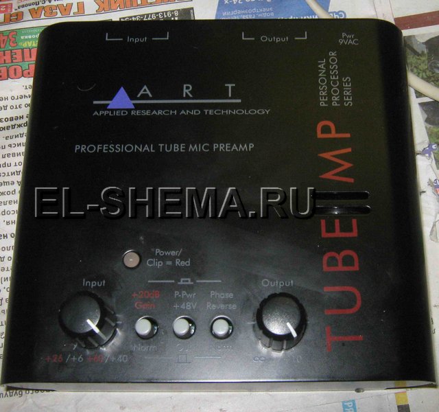 Профессиональный ламповый микрофонный усилитель (ART Tube Mp) – описание и ремонт.