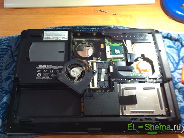 ноутбук ASUS X50SL в ремонте